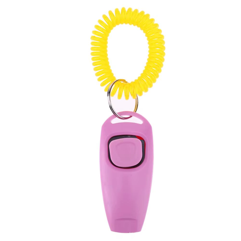 Pet Clicker Dog Training Whistle Pet Dog Cat Training Sound Pet Dog Trainer Assistive Guide with Key Ring Dog Pet Supplies