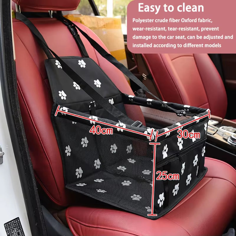 Pet Dog Car Carrier Seat Bag Waterproof Basket Folding Hammock Pet Carriers Bag for Small Cat Dogs Safety Travelling Mesh Bag