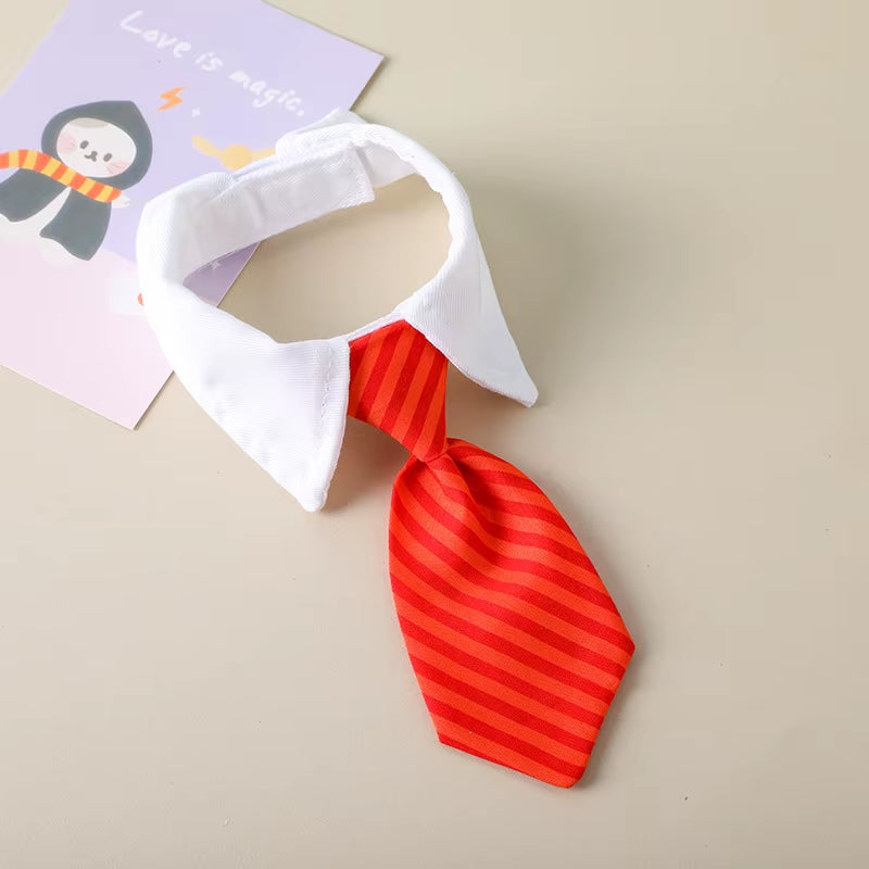 2023 Dog Cat Grooming Cat Striped Bow Tie Animal Striped Bow Tie Collar Pet Adjustable Christmas Cat Collar Pet Collar