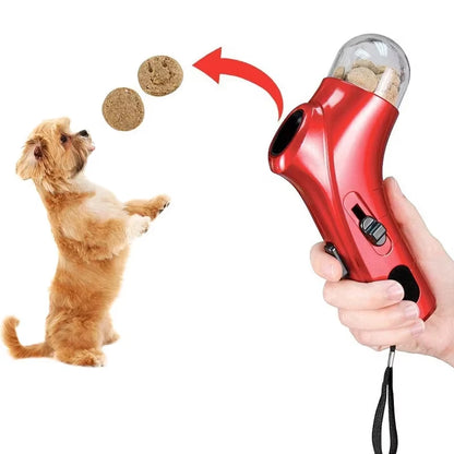 Dog Snack Catapult Launcher Dog Cat Treat Launcher Snack Food Feeder Catapult Pet Interactive Training Toys Outdoor Beach Toys