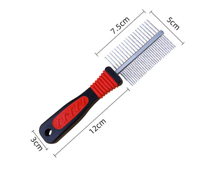 2 Pack Double Sided Pet Grooming Comb for Removes Tangles Knots Matted Dirt Hair