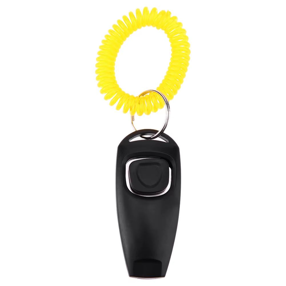 Pet Clicker Dog Training Whistle Pet Dog Cat Training Sound Pet Dog Trainer Assistive Guide with Key Ring Dog Pet Supplies