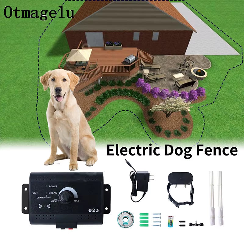 023 Safety Pet Dog Electric Fence with Waterproof Dog Electronic Training Collar Buried Electric Dog Fence Containment System