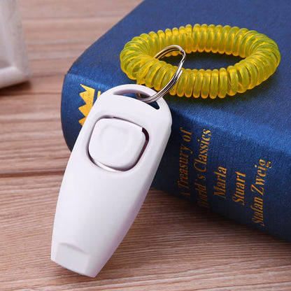 Pet Clicker Dog Training Whistle Pet Dog Cat Training Sound Pet Dog Trainer Assistive Guide with Key Ring Dog Pet Supplies