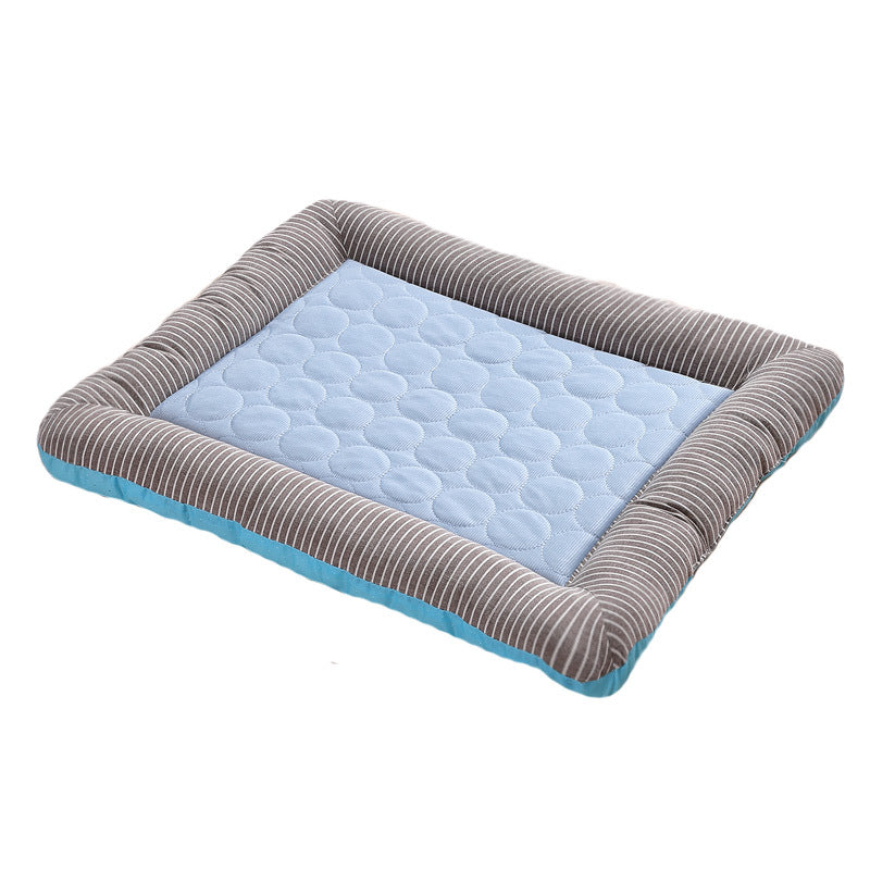 Pet Cooling Pad Bed for Dogs Cats Puppy Kitten Cool Mat Pet Blanket Ice Silk Material Soft for Summer Sleeping Blue Breathable