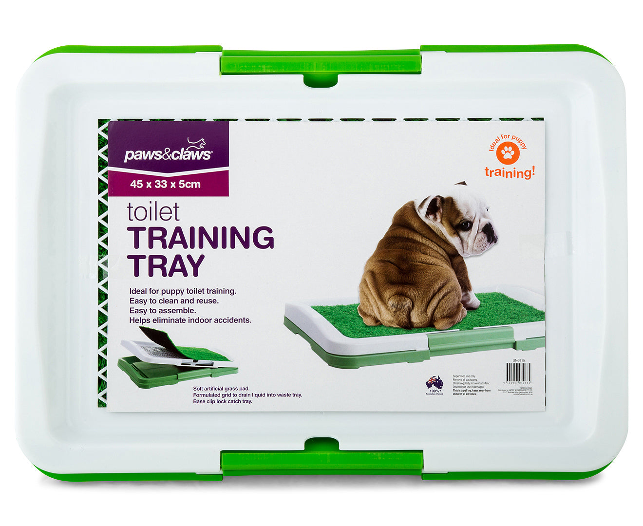 Toilet Training Tray W/ Grass - White/Green