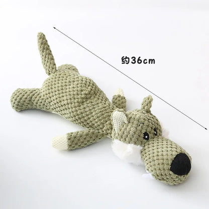 Plush Cartoon Puppy Dog Toy Pet Dog Chew Squeak Toys for Small Dogs Teeth Grinding Pet Products Dog Accessories