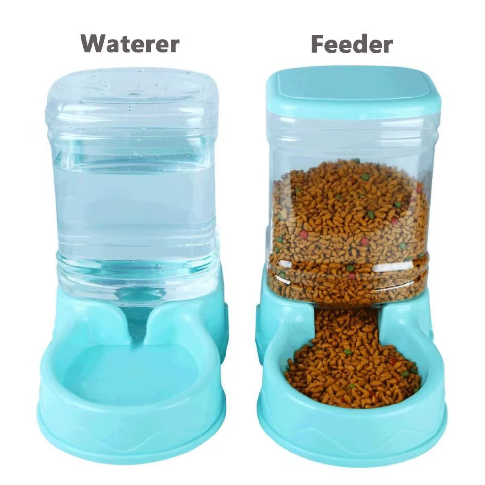 3.8L PP Material Pet Feeder Pet Water Fountain Drink Bowl Automatic Pet Feeder Large Cat Dog Food Dispenser