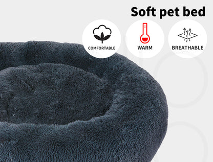 Pawz Dog Calming Bed Warm Soft Plush round Comfy Sleeping Kennel Cave Washable