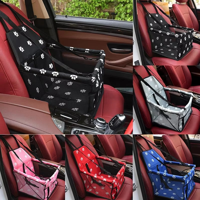 Pet Dog Car Carrier Seat Bag Waterproof Basket Folding Hammock Pet Carriers Bag for Small Cat Dogs Safety Travelling Mesh Bag