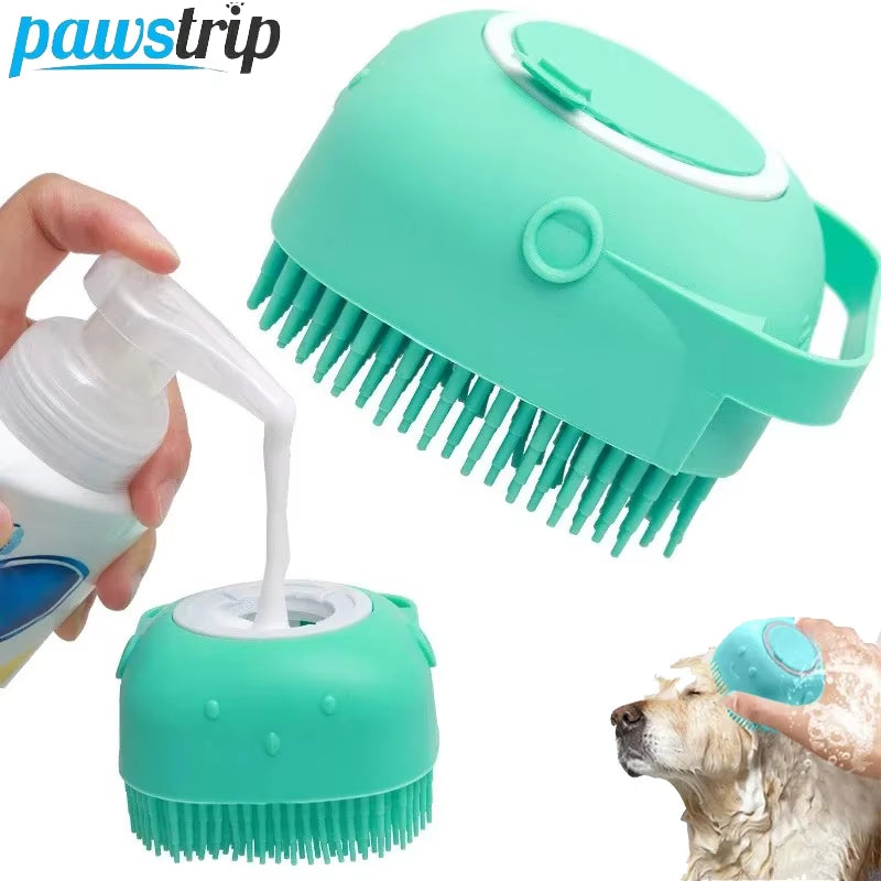 Silicone Bath Brush Soft Pet Bath Brush Dog Brush Comb Cat Bath Brush Pet Massage Brush for Dogs Cats Pet Grooming Supplies