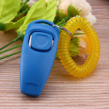 Pet Clicker Dog Training Whistle Pet Dog Cat Training Sound Pet Dog Trainer Assistive Guide with Key Ring Dog Pet Supplies