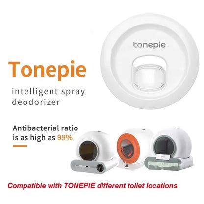 TONEPIE Cat Litter Box Accessoriess Smart Spray Deodorizer Eliminator Odor Control Air Cleaning Cat Toilet Accessories